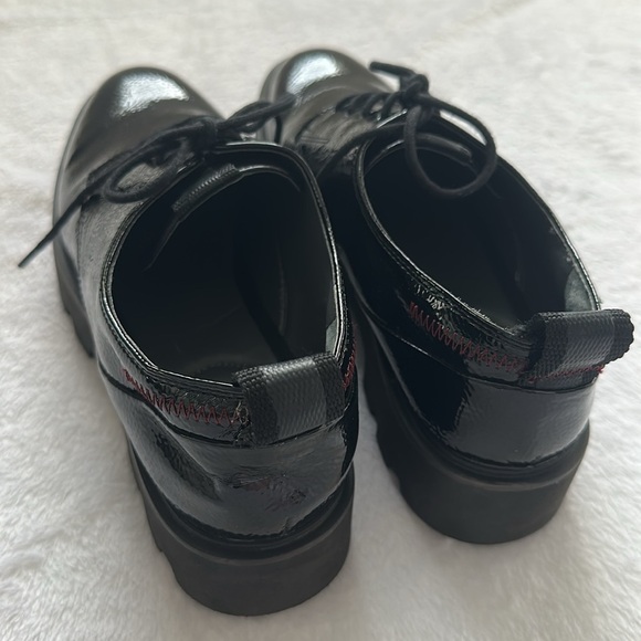 Franco Sarto Balin Oxford Loafer‎ Minimalist Black Patten Leather Women’s 8.5 - Picture 4 of 10